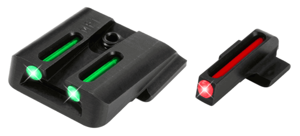 TruGlo TG131MP1 Fiber-Optic  Black | Red Fiber Optic Front Sight Green Fiber Optic Rear Sight
