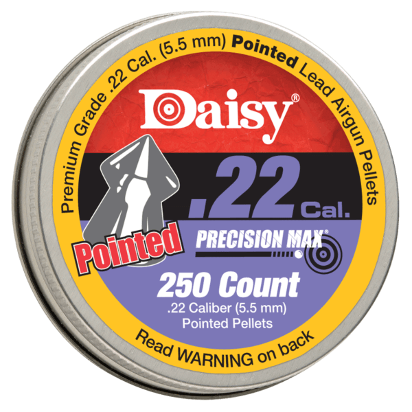 Daisy 997922512 PrecisionMax Premium 22 Lead Pointed Field Pellet 250 Per Tin