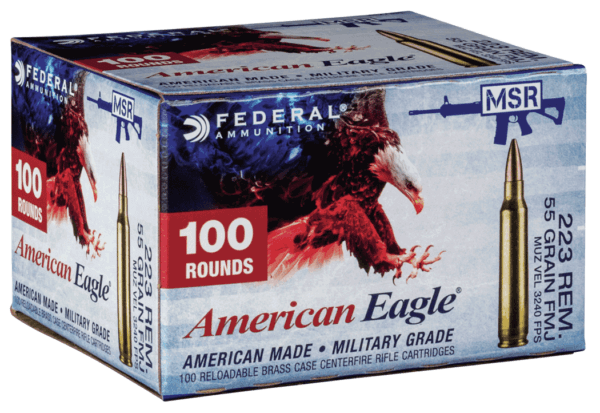 Federal AE223BLF American Eagle 223 Rem 55 gr Full Metal Jacket (FMJ) 100rd Box