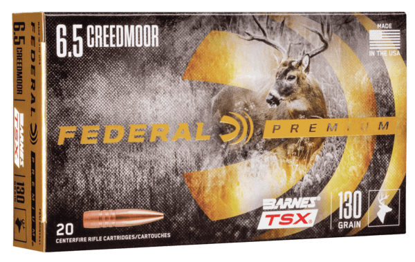 Federal P65CRDBTSX1 Premium 6.5 Creedmoor 130 gr Barnes TSX 20rd Box