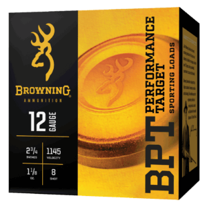 Browning Ammo B193601228 BPT Performance Target 12 Gauge 2.75″ 1 1/8 oz 8 Shot 100rd Box