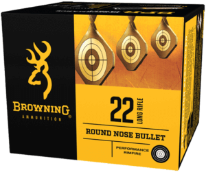 Browning Ammo B194122000 BPR Performance 22 LR 36 gr 1280 fps Plated Hollow Point 1000 Bx/2 Cs