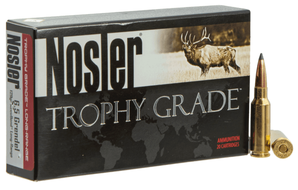 Nosler 60146 Trophy Grade Long-Range Hunting 6.5 Grendel 129 gr Nosler Spitzer AccuBond-Long Range (SABLR) 20rd Box