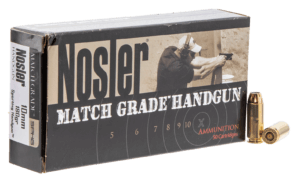 Nosler 51412 Match Grade 10mm Auto 180 gr Jacketed Hollow Point (JHP) 50rd Box