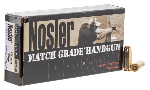 Nosler 51412 Assured Stopping Power Handgun 10mm Auto 180 gr Jacket Hollow Point 50rd Box