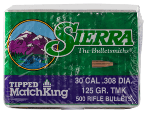 Sierra 7755C Tipped MatchKing 30 Caliber .308 155 GR 500 Box