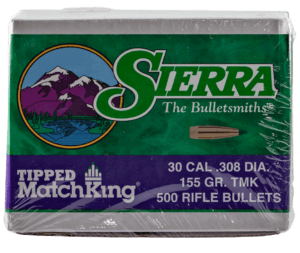 Sierra 7755C Tipped MatchKing 30 Caliber .308 155 GR 500 Box