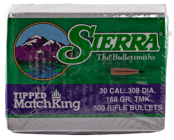 Sierra 7768 Tipped MatchKing 30 Caliber .308 168 GR 500 Box