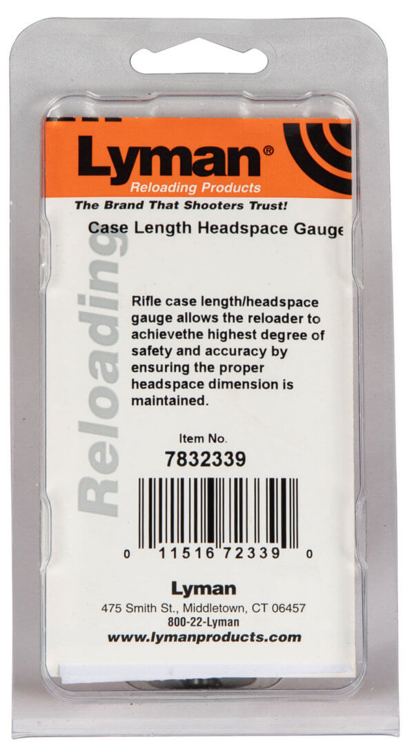 Lyman 7832339 Rifle Case Length Headspace Gauge 224 Valkyrie Steel