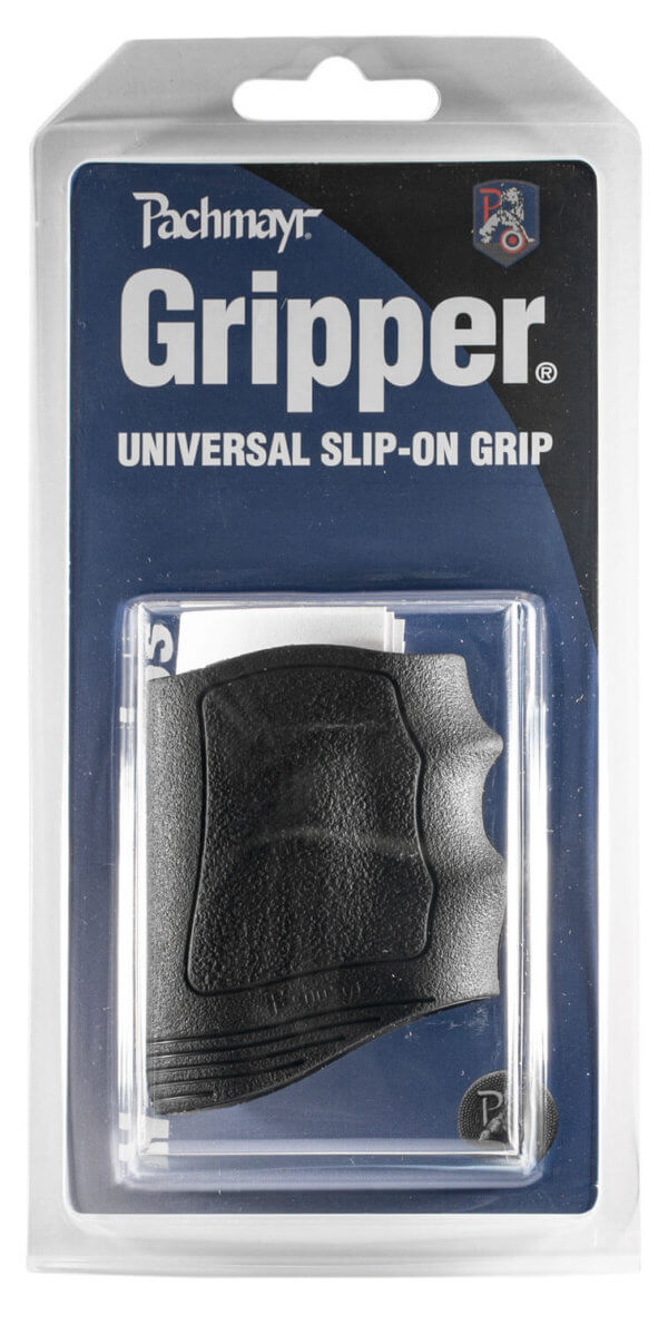 Pachmayr 05125 Gripper  made of Rubber with Black Finish  Finger Grooves & Slip-On Design for Universal Handgun