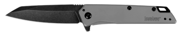 Kershaw 1365 Misdirect 2.90″ Folding Reverse Tanto Plain Black Oxide Blackwash 4Cr14 Blade Gray Bead Blasted Stainless Steel Handle Includes Pocket Clip