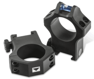 Warne 500M Maxima Horizontal Ring Set Matte Black Steel 1″ Tube Low Fixed Maxima/Weaver/Picatinny Mount