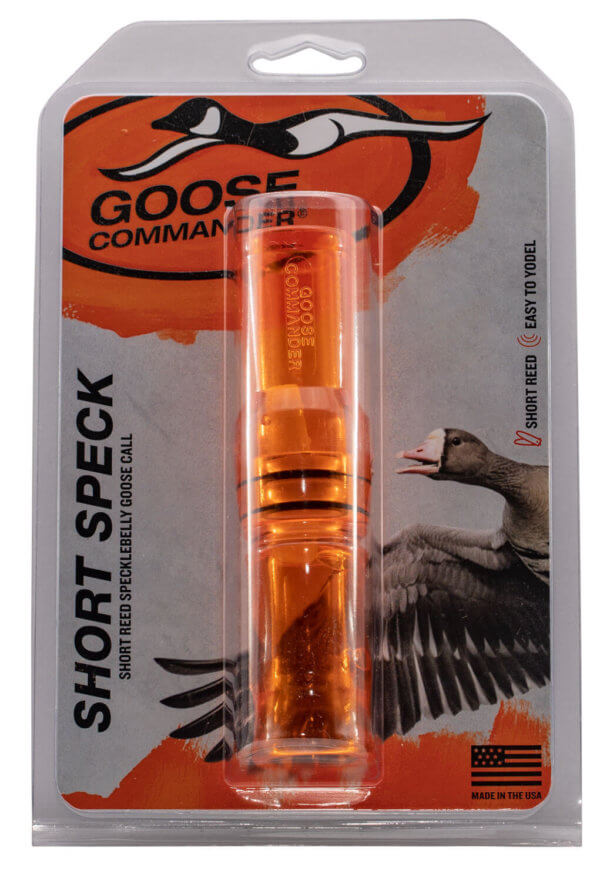 Duck Commander DCSPECK2 Goose Commander Open Call Single Reed Specklebelly Sounds Attracts Ducks Orange Polycarbonate
