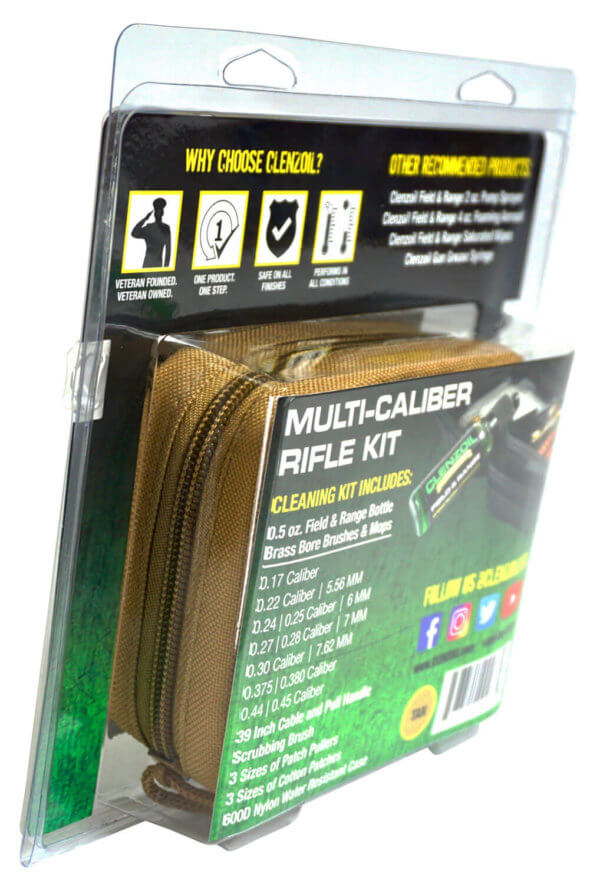 Clenzoil 2830 Field & Range Cleaning Kit Multi-Caliber Rifle/21 Pieces Tan