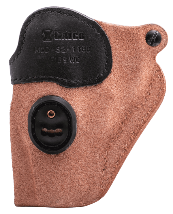 Galco S2158B Scout 3.0 IWB Open Top Natural/Black Leather UniClip/Stealth Clip Fits S&W J Frame Fits Charter Arms Undercover Ambidextrous