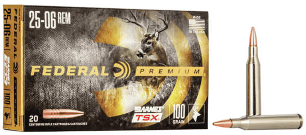 Federal P2506H Premium Hunting 25-06 Rem 100 gr Barnes TSX 20rd Box