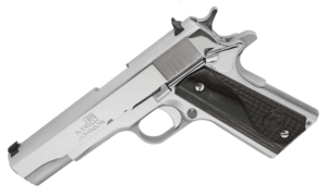 Iver Johnson Arms 191138CHRW 1911 A1 Government 70 Series 38 Super 5″ 9+1 Chrome Black Diamondwood Grip