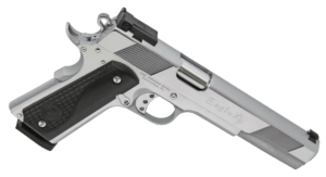Iver Johnson Arms EAGLEXLC45 1911 Eagle XLC 45 ACP 6″ 8+1 High Polished Bright Chrome Long Slide Diamondwood Walnut w/Logo Grip