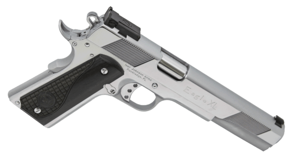 Iver Johnson Arms EAGLEXLC10 1911 Eagle XLC 10mm 6″ 8+1 High Polished Bright Chrome Bright Chrome Long Slide Diamondwood Walnut w/Logo Grip
