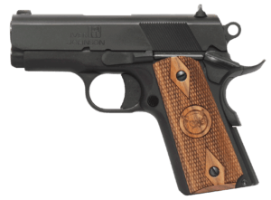 Iver Johnson Arms THRASHER9 1911 Thrasher Officer 70 Series 9mm Luger Single 3.13″ 8+1 Walnut Grip Blued Steel Alloy Frame/Slide