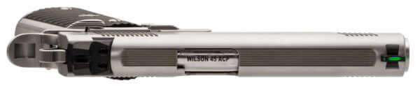 Wilson Combat CQBEFS45SS 1911 CQB Elite 45 ACP Caliber with 5″ Barrel 8+1 Capacity Overall Stainless Steel Finish Beavertail Frame Serrated Slide & Black G10 Starburst Grip