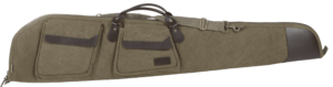 Heritage Cases 54352 North Platte made of Olive Cotton Canvas with Leather Trim Brushed Tricot Lining & Lockable Zipper 52″ L