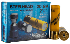DDupleks USA 20M21 Steelhead Pen-Track 20 Gauge 2.75″ 11/16 oz/300 gr 1475 fps Slug Shot 5rd Box