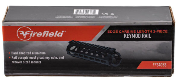 Firefield FF34053 Edge Handguard 6.62″ 2- Piece Keymod Carbine Style Made of 6061-T6 Aluminum with Black Matte Finish for AR-15
