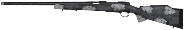 Nosler 44548 M48 Long-Range Carbon 6.5 Creedmoor 4+1 26 Carbon Fiber Wrapped Barrel  Sniper Gray Cerakote Metal Finish  Elite Midnight Camo Manners MCS-T Elite Tac Stock”