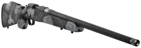 Nosler 44548 M48 Long-Range Carbon 6.5 Creedmoor 4+1 26 Carbon Fiber Wrapped Barrel  Sniper Gray Cerakote Metal Finish  Elite Midnight Camo Manners MCS-T Elite Tac Stock”