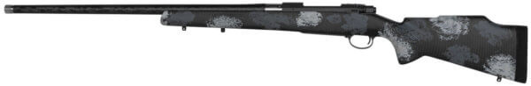 Nosler 45248 M48 Long-Range Carbon 26 Nosler 3+1 26 Carbon Fiber Wrapped Barrel  Sniper Gray Cerakote Metal Finish  Elite Midnight Camo Manners MCS-T Elite Tac Stock”