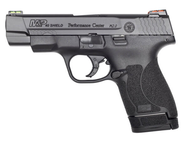 Smith & Wesson 11796 M&P Performance Center Shield M2.0 Micro-Compact Frame 40 S&W 6+1/7+1  4″ Black Armornite Stainless Steel Barrel & Serrated Slide  Matte Black Polymer Frame  No Safety