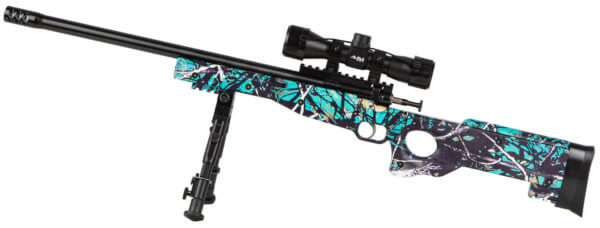 Crickett KSA2149 Precision Package 22 LR Caliber with 1rd Capacity 16.12″ Barrel Blued Metal Finish & Fixed Thumbhole Muddy Girl Serenity Synthetic Stock Right Hand (Youth) Includes Scope & Bipod