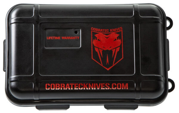 CobraTec Knives SBCTK1SDNS CTK-1 Small 2.75″ OTF Drop Point Plain D2 Steel Blade/Black Aluminum Handle Features Glass Breaker Includes Pocket Clip