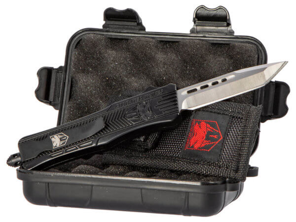 CobraTec Knives SBCTK1STNS CTK-1 Small 2.75″ OTF Tanto Plain Black D2 Steel Blade/Black Aluminum Handle Features Glass Breaker Includes Pocket Clip