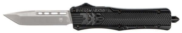 CobraTec Knives MBSTK1MTNS CTK-1 Medium 3″ OTF Tanto Plain D2 Steel Blade/Black Aluminum Handle Features Glass Breaker Includes Pocket Clip