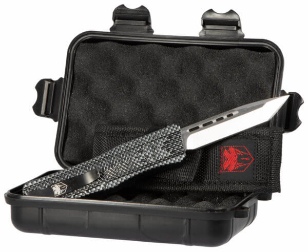CobraTec Knives MCFCTK1MTNS CTK-1 Medium 3″ OTF Tanto Plain D2 Steel Blade/Carbon Fiber Aluminum Handle Features Glass Breaker Includes Pocket Clip