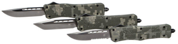 CobraTec Knives MADCCTK1MDS CTK-1 Medium 3″ OTF Part Serrated D2 Steel Blade Army DigiCamo Aluminum Handle Features Glass Breaker Includes Pocket Clip