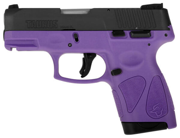 Taurus 1G2S931DP G2S 9mm Luger 3.26″ 7+1 Dark Purple Black Carbon Steel Dark Purple Polymer Grip