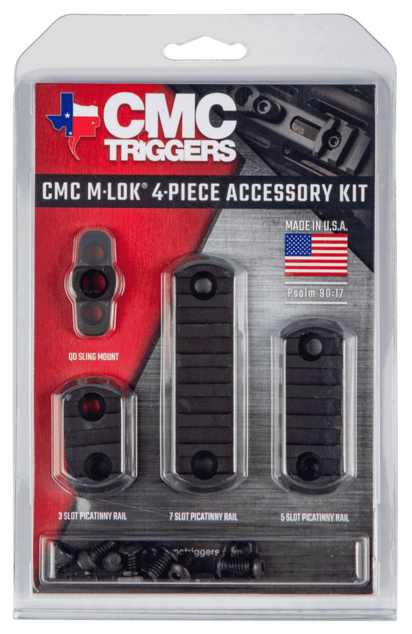 CMC Triggers 81724 M-Lok 4-Piece Accessory Kit Black Anodized