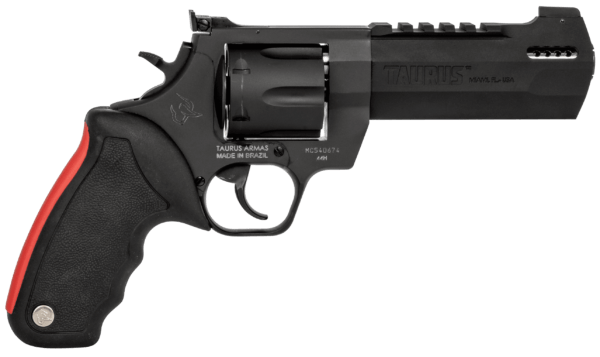 Taurus 2440051RH Raging Hunter 44 Rem Mag 6rd 5.12″ Matte Black Oxide Steel Black Rubber with Integrated Red Cushion Insert Grip