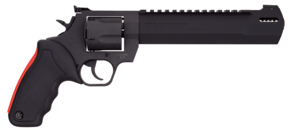 Taurus 2454081RH Raging Hunter 454 Casull 5rd 8.37″ Matte Black Oxide Steel Black Rubber with Integrated Red Cushion Insert Grip