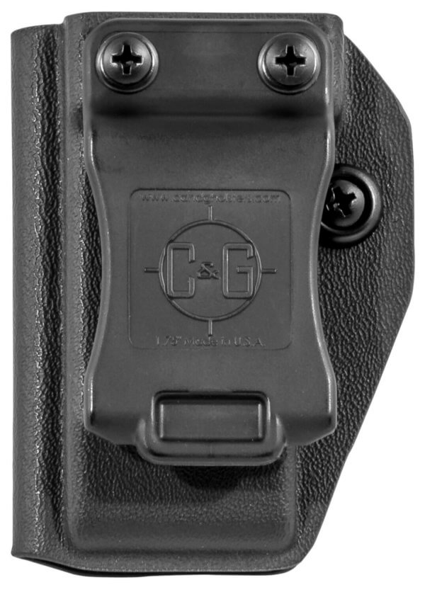 C&G Holsters 243100 Universal  IWB/OWB Black Double Stack Kydex Belt Clip Belts 1.75 Wide Compatible w/Most Glock”