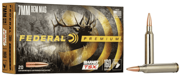 Federal P7RN Premium 7mm Rem Mag 160 gr Barnes TSX 20rd Box