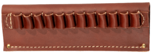 Hunter Company 0545 Cartridge Belt Slide Chestnut Tan Leather 45 Cal Capacity 12rd Pistol Belt Mount 2″ Belt