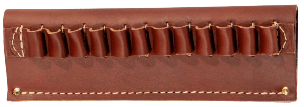 Hunter Company 0545 Cartridge Belt Slide Chestnut Tan Leather 45 Cal Capacity 12rd Pistol Belt Mount 2″ Belt