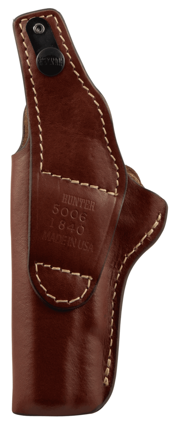 Hunter Company 50006 High Ride OWB Chestnut Tan Leather Belt Loop Fits Colt Govt Fits Ruger SR1911 Fits 5″ Barrel Right Hand