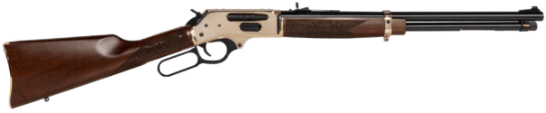 Henry H0243855 Side Gate Lever Action 38-55 Win Caliber with 5+1 Capacity 20″ Blued Barrel Polished Brass Metal Finish & American Walnut Stock Right Hand (Full Size)