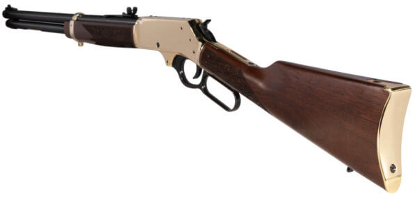 Henry H0243855 Side Gate Lever Action 38-55 Win Caliber with 5+1 Capacity 20″ Blued Barrel Polished Brass Metal Finish & American Walnut Stock Right Hand (Full Size)