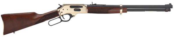 Henry H0243030 Side Gate Lever Action 30-30 Win Caliber with 5+1 Capacity 20″ Blued Barrel Polished Brass Metal Finish & American Walnut Stock Right Hand (Full Size)